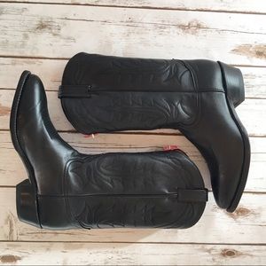 Men's Black Leather Tony Lama Cowboy Boots