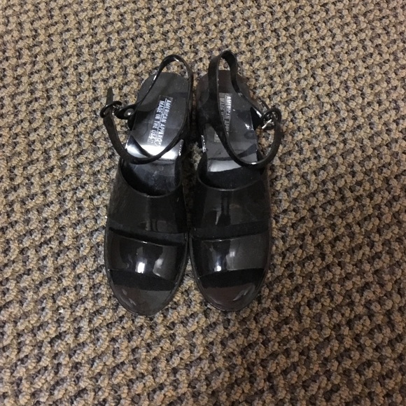 American apparel jelly heel sandal