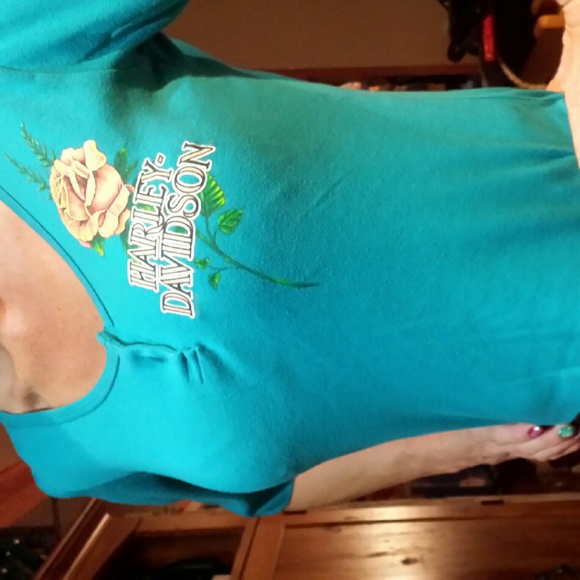 Harley Davidson 3/4 sleeved  top - Picture 2 of 3