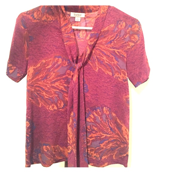 Tucker short sleeve blouse