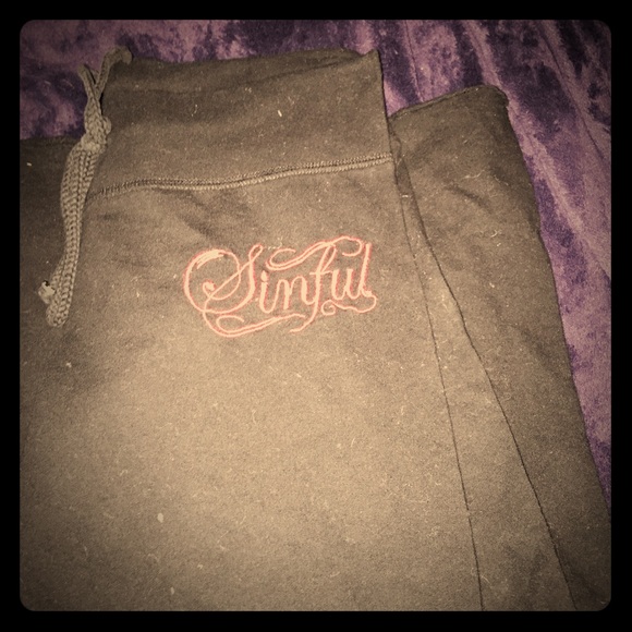 Sinful by affliction sweat pants
