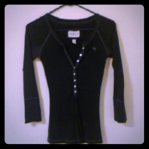 Abercrombie & Fitch 3/4 sleeve (dark navy blue)