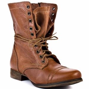 Great Steve Madden Tan Leather Combat Boots