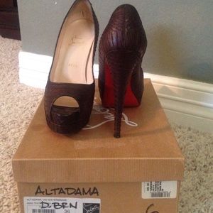 Christian Louboutin Alta Dama platform pumps.