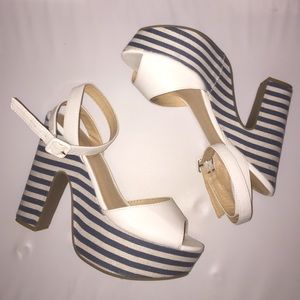Striped Platform Sandals