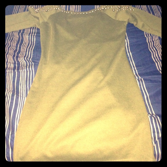 Olive green mini dress