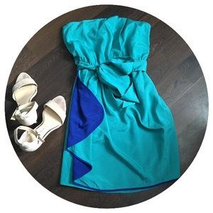 express strapless wrap dress