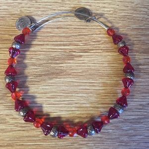 Red Alex and Ani Spacer Bangle