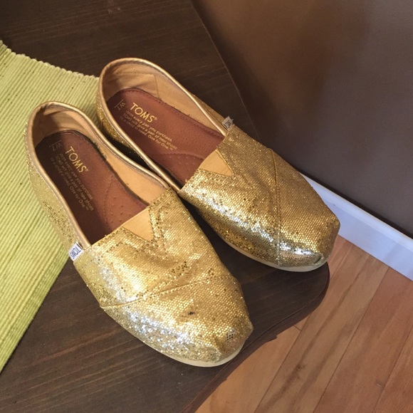 Sparkly Gold TOMS