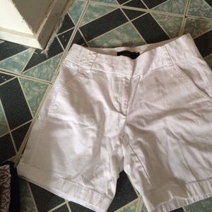 White dress casual shorts