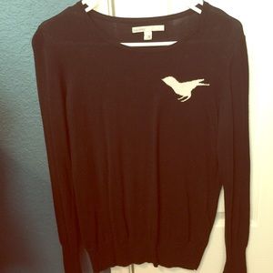 Black/white bird old navy sweater