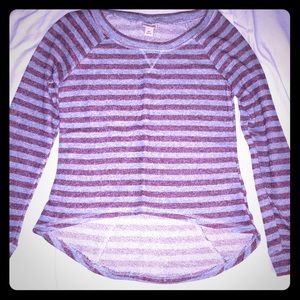 💥SOLD💥Maroon and gray striped sweater