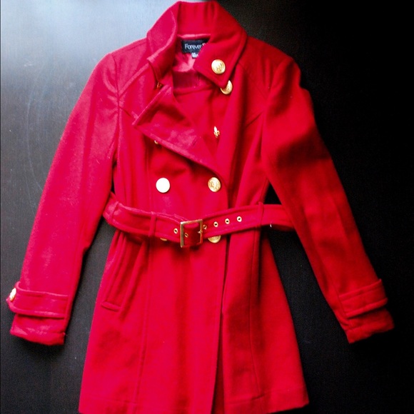 🔴SOLD🔴Dark red Wool peacoat