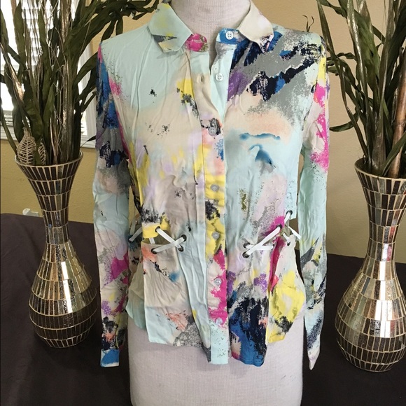 [ 🆕 ] Colorful long sleeve blouse - Picture 1 of 1