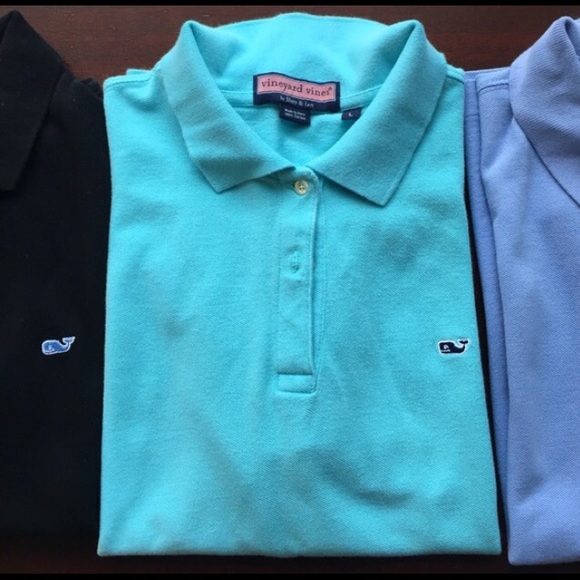 4 VINEYARD VINES POLOS (lot of 4)