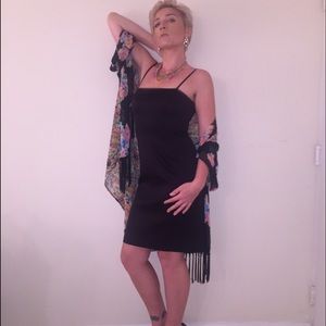 "Posh Spice" Satin LBD with Laced-Up Back