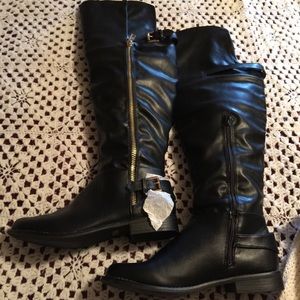 Soft black over the knee boots