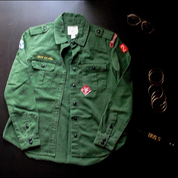 🔴SOLD🔴Army green jacket shirt