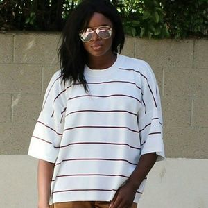 Oversized striped sweater