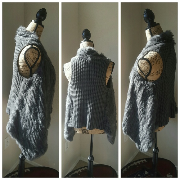 More photos! Beautiful 100% Real Rabbit fur vest!