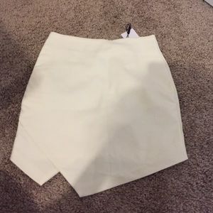 White mini skirt