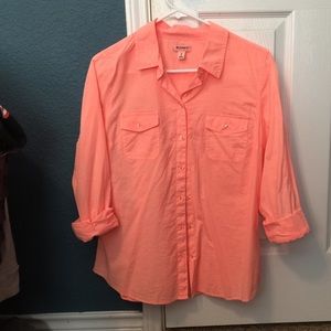 Light orange old navy button up