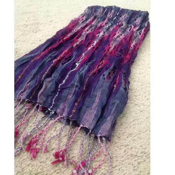 Colorful Fringe Scarf