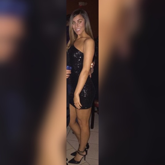 Sequin black dress