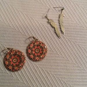 Anthropologie Earrings. 2 Pair.