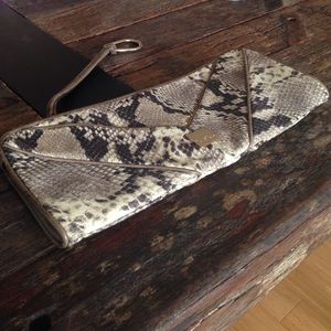 Kooba snakeskin embossed clutch