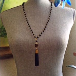 Druzy Tassel Necklace