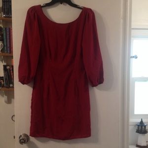 Red mini dress