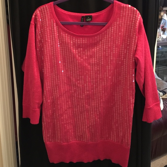 💖N/D,Shimmering pink sweater/tunic, XL💖