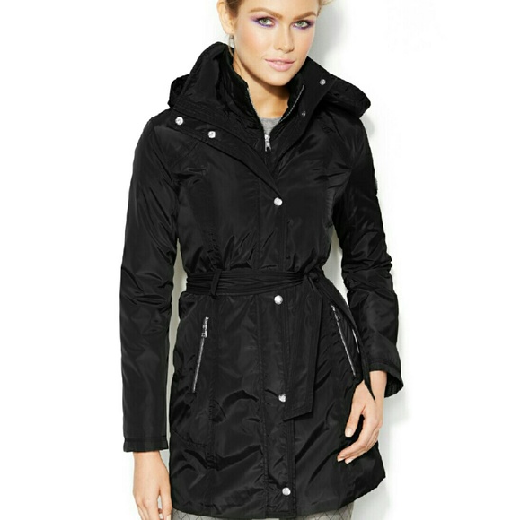 NWT Navy Jessica Simpson Hooded Coat Medium - Picture 1 of 4