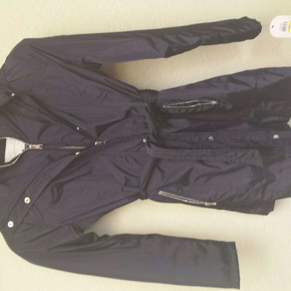 NWT Navy Jessica Simpson Hooded Coat Medium - Picture 2 of 4