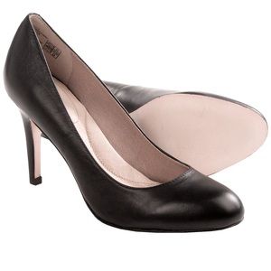 Lands' End Ashby Classic Black Leather Heels