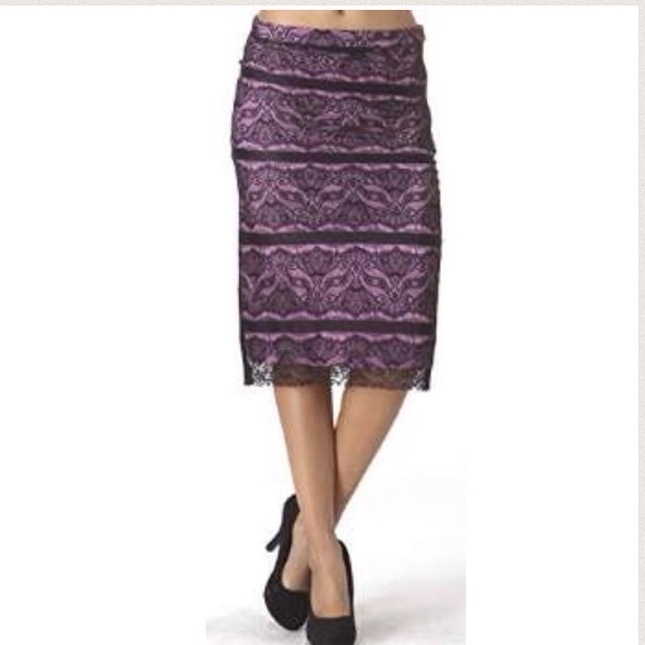Magenta Lace Skirt
