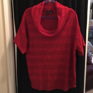 ✅SALE✅N/D XL sparkling red cowl neck sweater