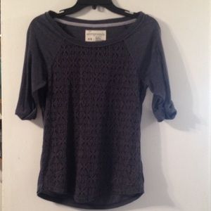 Blue 3/4 sleeve shirt