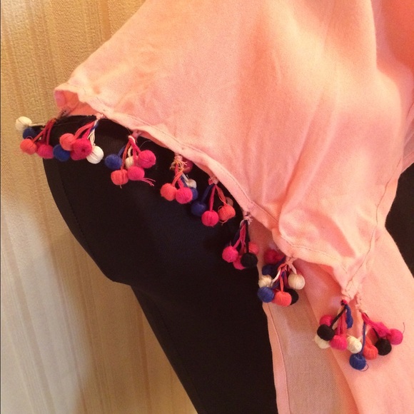 Gorgeous Pink Wrap Multicolor Pompom Cluster Trim - Picture 2 of 4