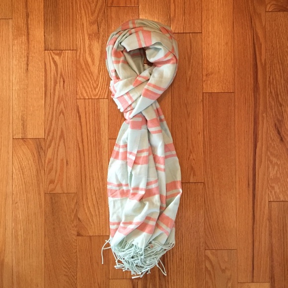 Gap Cozy Scarf (mint and orange)