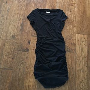 Tight black maternity dress