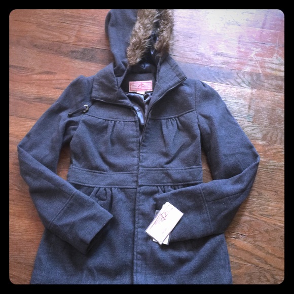 Pink Envelope gray coat sz SM