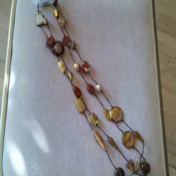 Amber beaded necklace