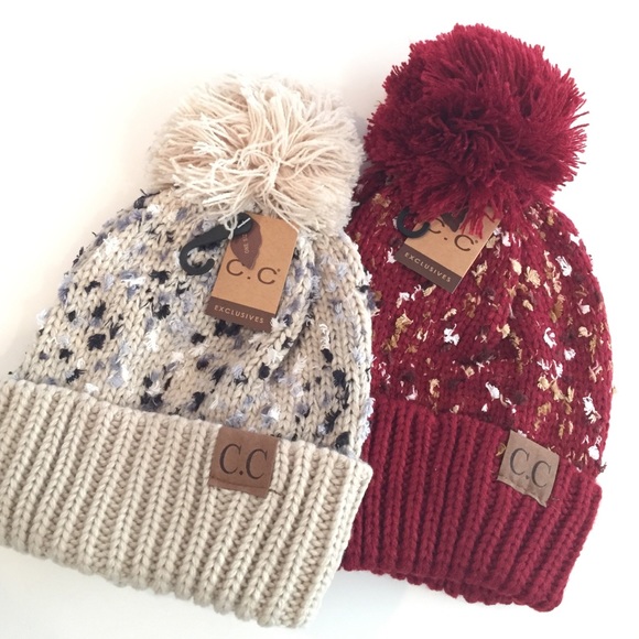 C.C. Accessories - 🎁SALE🎁 Pom Pom Beanie Set of 2 (C.C. Brand) 🎁
