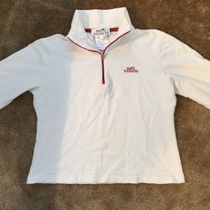 Hermes 3/4 Sleeve White Polo Shirt