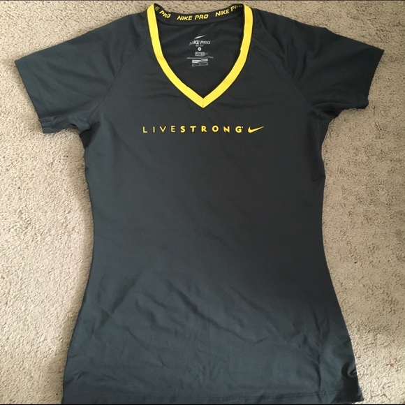 Nike Pro Shirt Excellent condition Grey & yellow