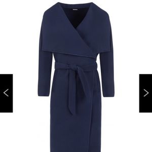 Wearall.com Zena belted oversized waterfall coat