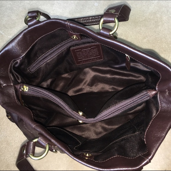Brown Leather Coach Bag - Picture 3 of 4