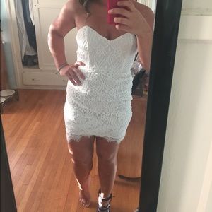 White lace club dress